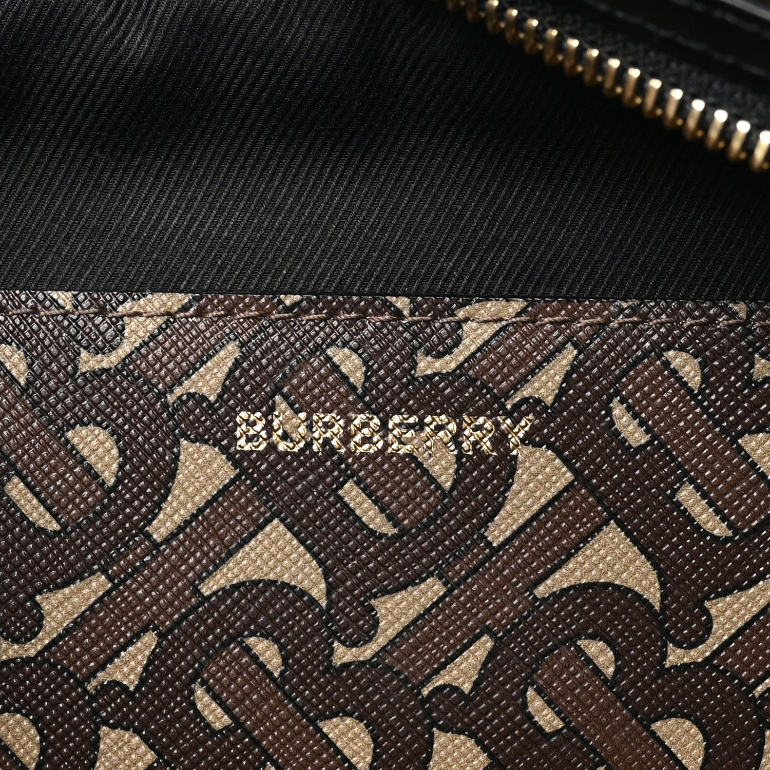 Burberry E-Canvas Monogram Stripe Medium Sonny Bum Bag Bridle Brown 6 of 12