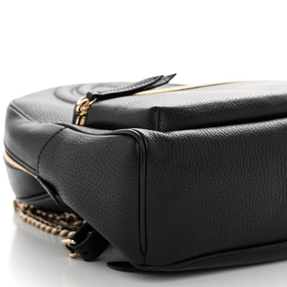 Gucci Pebbled Calfskin Soho Chain Backpack Black 8 of 9