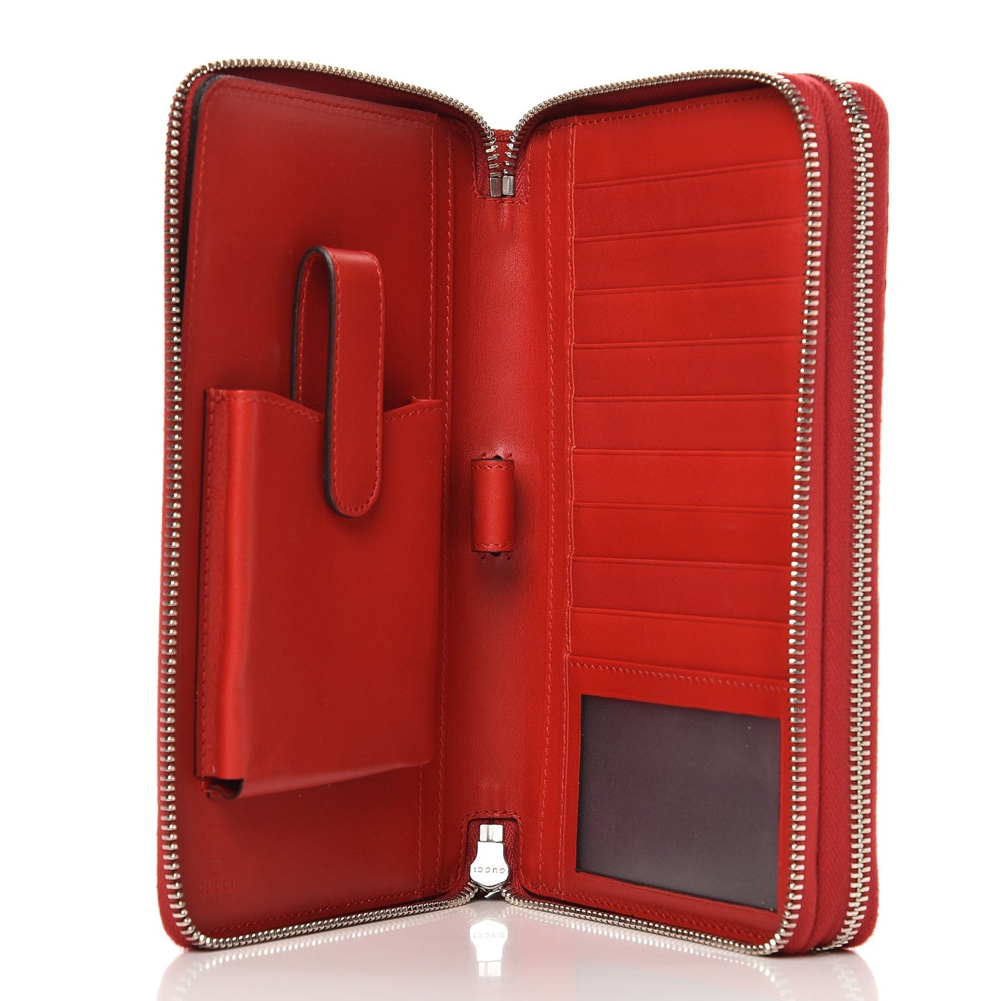 Diamante Travel Document Case Red