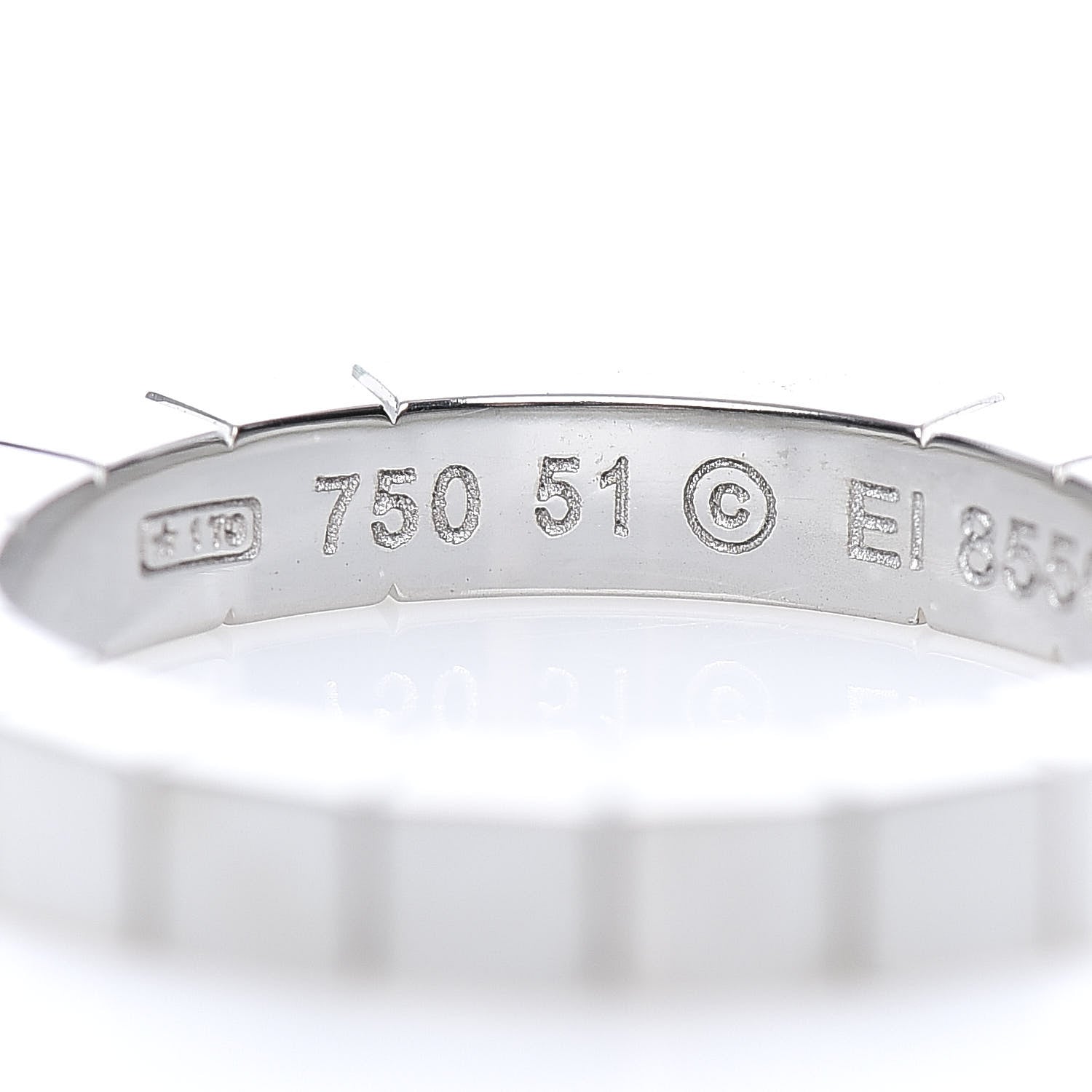 Cartier 18K White Gold Lanieres Ring 51 5.75 4 of 5