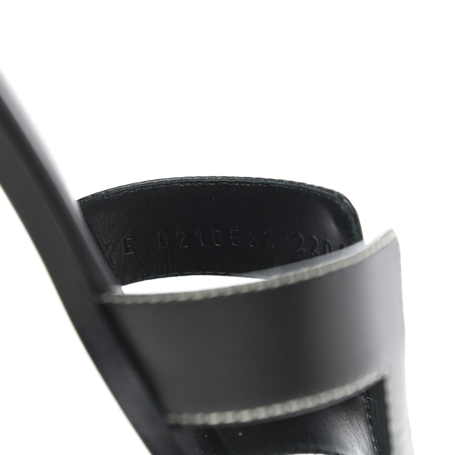 Hermes Box Calfskin Oran Sandals 35 Black 8 of 9
