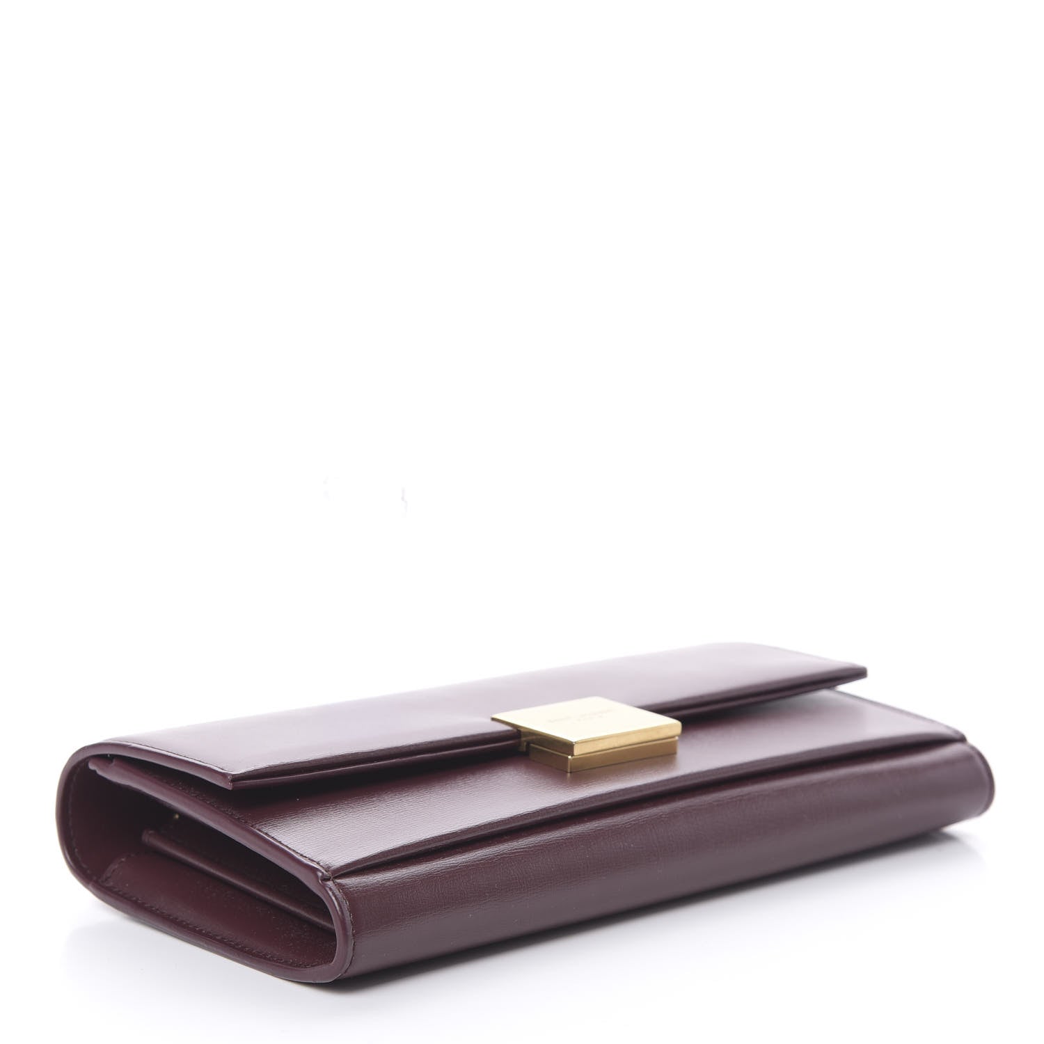 Saint Laurent Calfskin Bellechasse Flap Clutch Wallet Rouge Legion 4 of 8