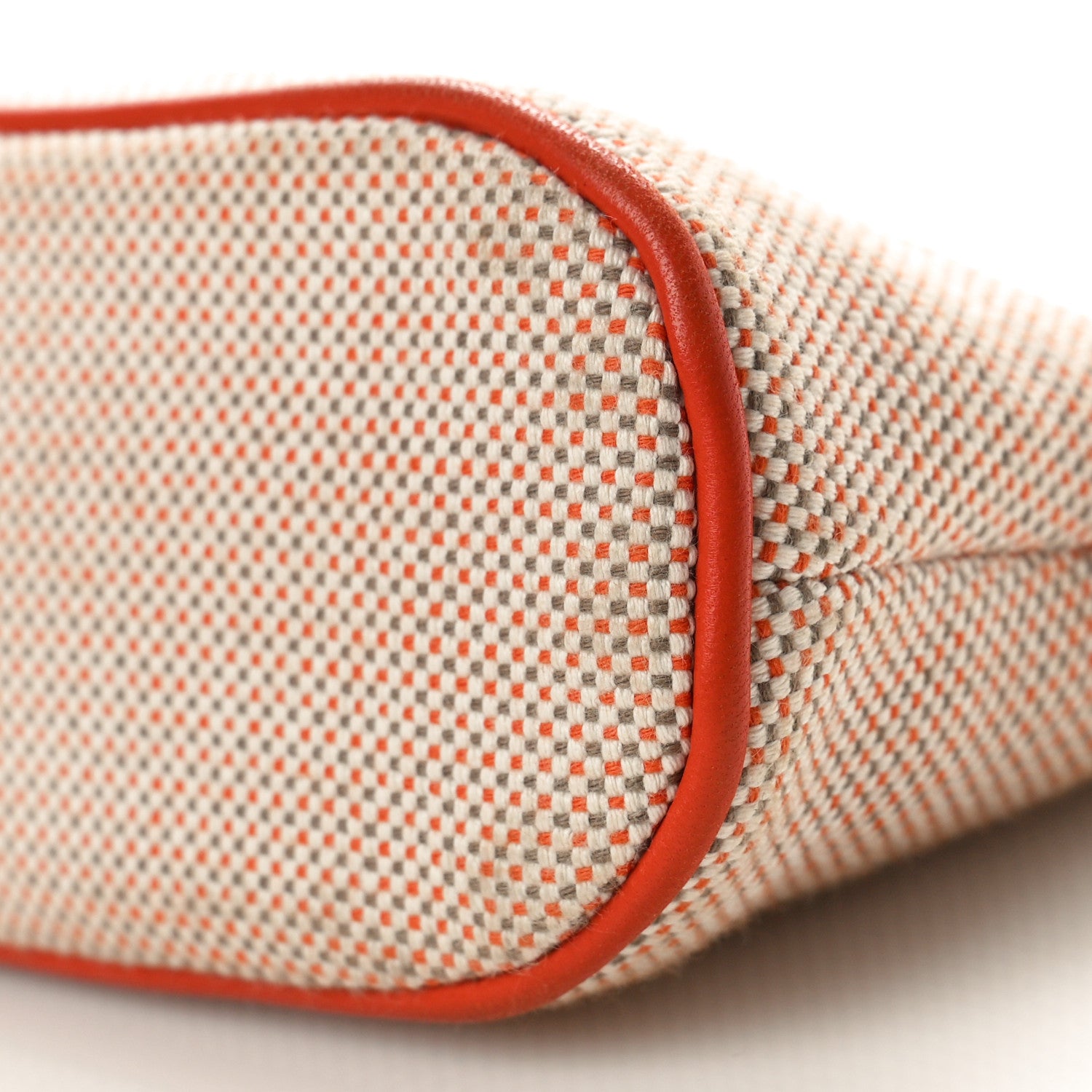 Hermes Cotton Canvas Crazy H Mini Bolide Case Orange Ficelle 9 of 9