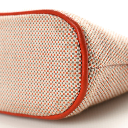 Hermes Cotton Canvas Crazy H Mini Bolide Case Orange Ficelle 9 of 9