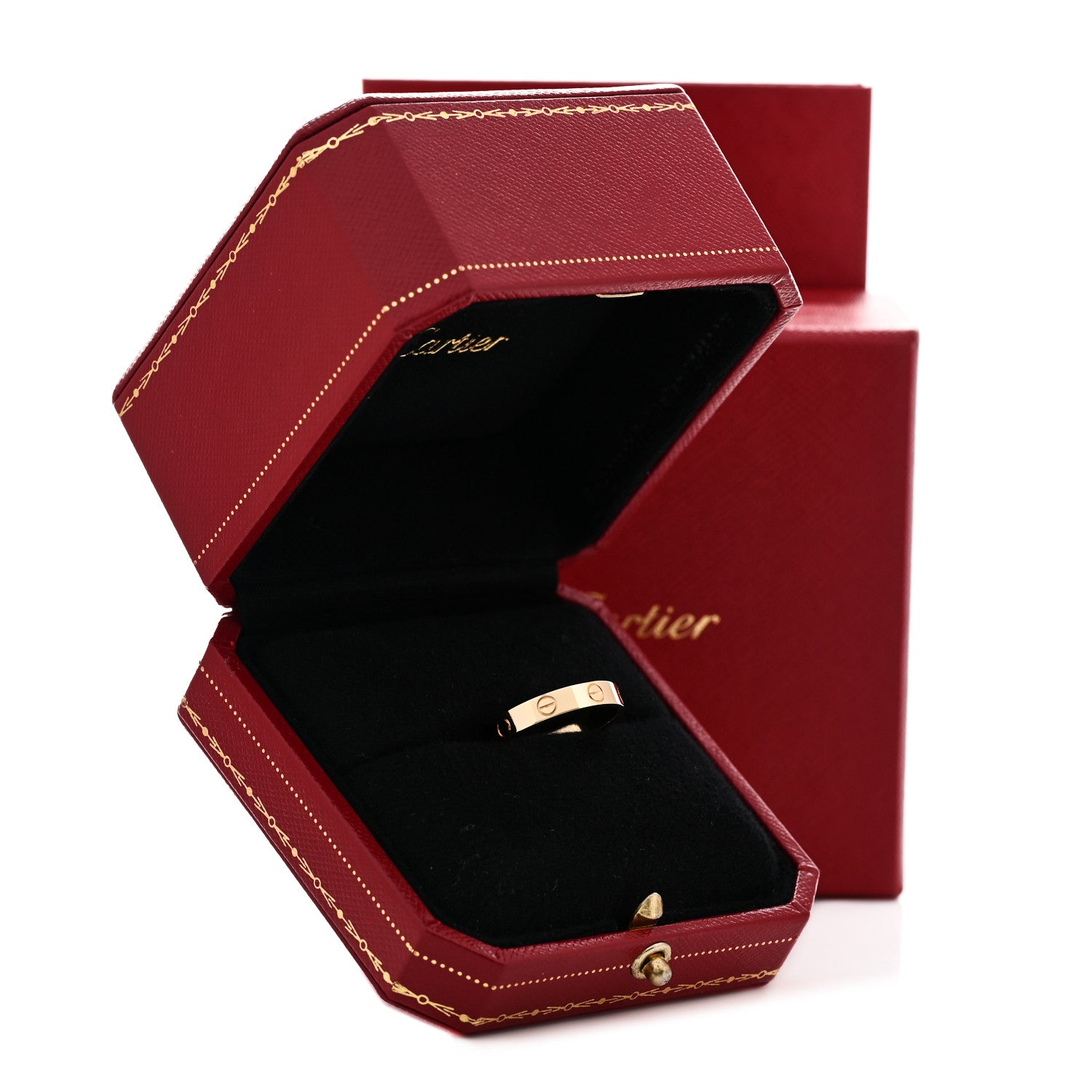 Cartier 18K Yellow Gold 3.5mm LOVE Wedding Band Ring 55 7.25 5 of 5