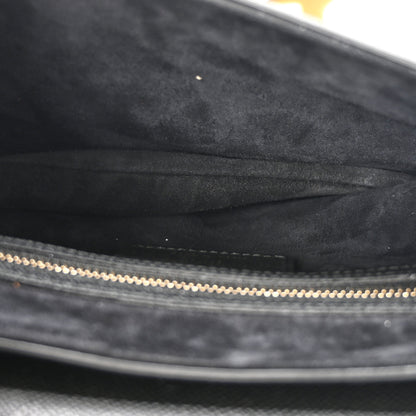 Christian Dior Grained Calfskin Saddle Bag With Strap Black 5 of 11