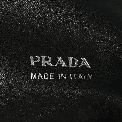 Prada Tessuto Nylon Calfskin Grommet Tote Black 6 of 9