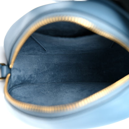 Celine Smooth Calfskin Cuir Small Triomphe Oval Crossbody Purse Ice Blue 5 of 9