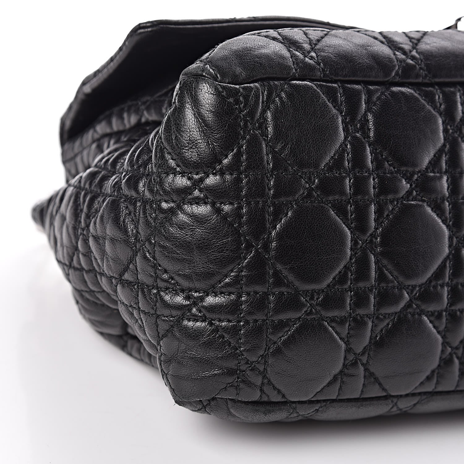 Christian Dior Lambskin Cannage New Lock Flap Black 10 of 11
