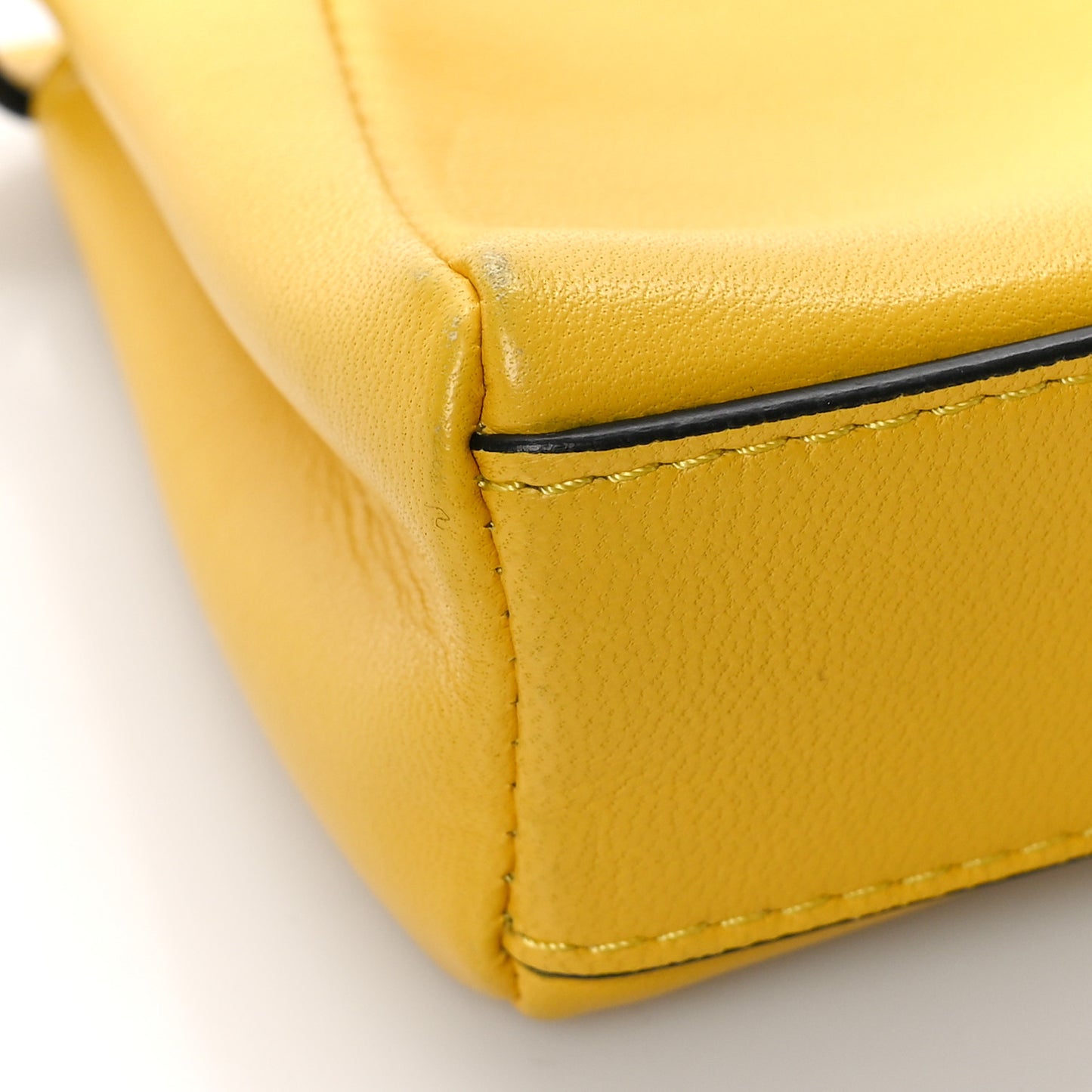 Shiny Nappa Micro Peekaboo Iconic Satchel Sunflower