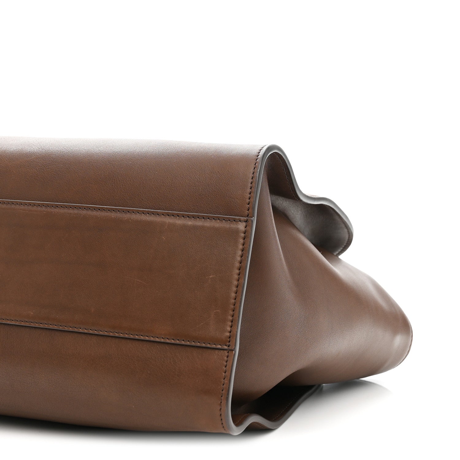 The Row Polished Saddle Calfskin Marlo 14 Deep Brown 9 of 10