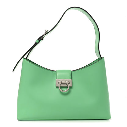 Salvatore Ferragamo Calfskin Trifolio Shoulder Bag Light Green 1 of 9
