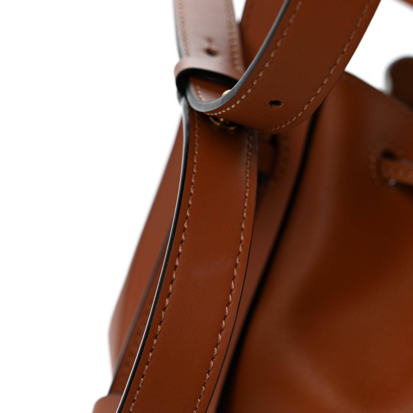 Calfskin Mini Balloon Bucket Bag Tan