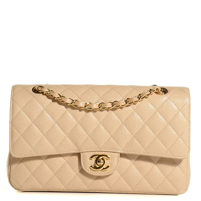 Chanel Caviar Quilted Medium Double Flap Beige Clair 1 of 8
