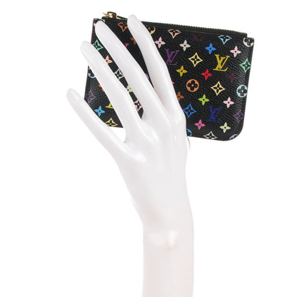 Louis Vuitton Monogram Multicolor Key Pouch Black Violet 2 of 7