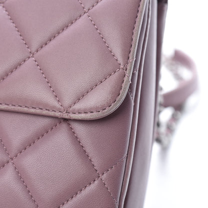 Chanel Lambskin Quilted Small Trendy CC Flap Dual Handle Bag Light Purple 15 of 17