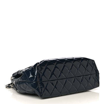 Chanel Patent Quilted Large Coco Shine Accordion Flap Dark Navy Blue 4 of 18