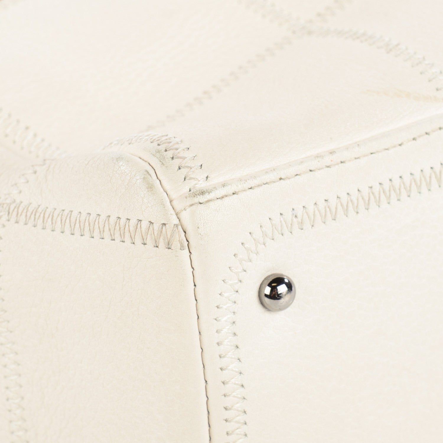 Chanel Caviar Square Stitched Tote White 8 of 8