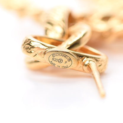 Chanel Metal CC Chain Drop Earrings Gold 4 of 5
