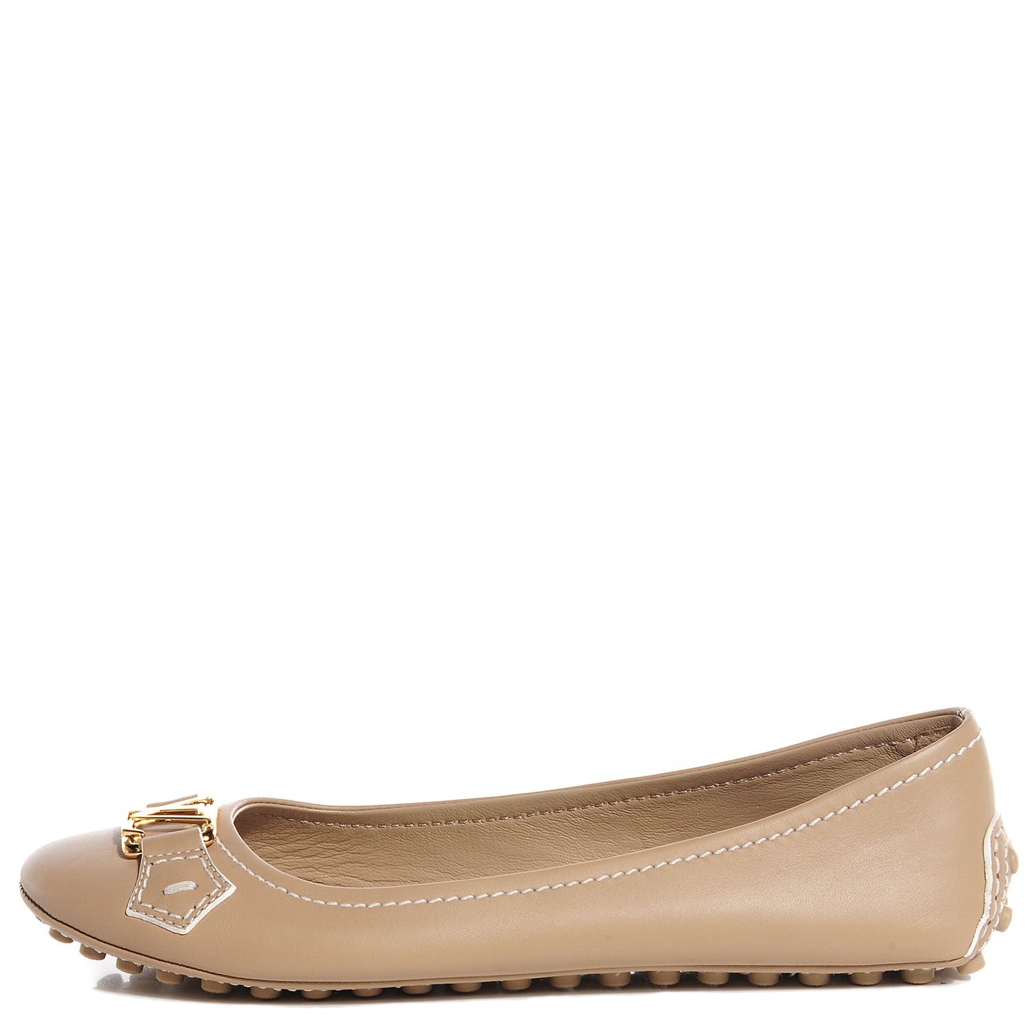 Louis Vuitton Leather Oxford Ballerina Flats Beige 37 1 of 7