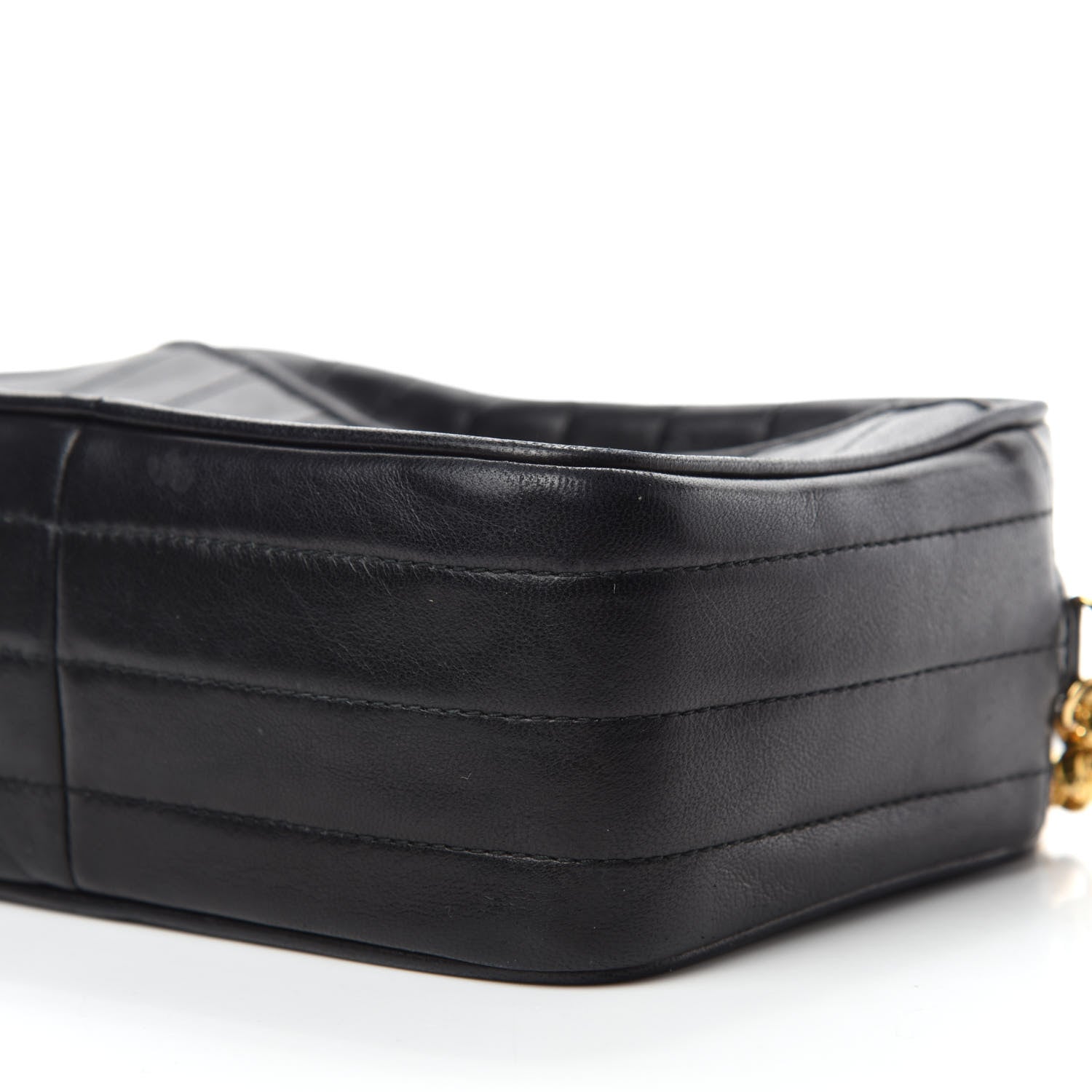 Chanel Lambskin Vertical Quilted Tassel Camera Case Black 7 of 10