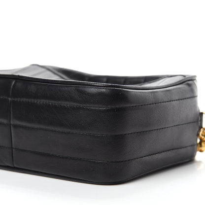Chanel Lambskin Vertical Quilted Tassel Camera Case Black 7 of 10