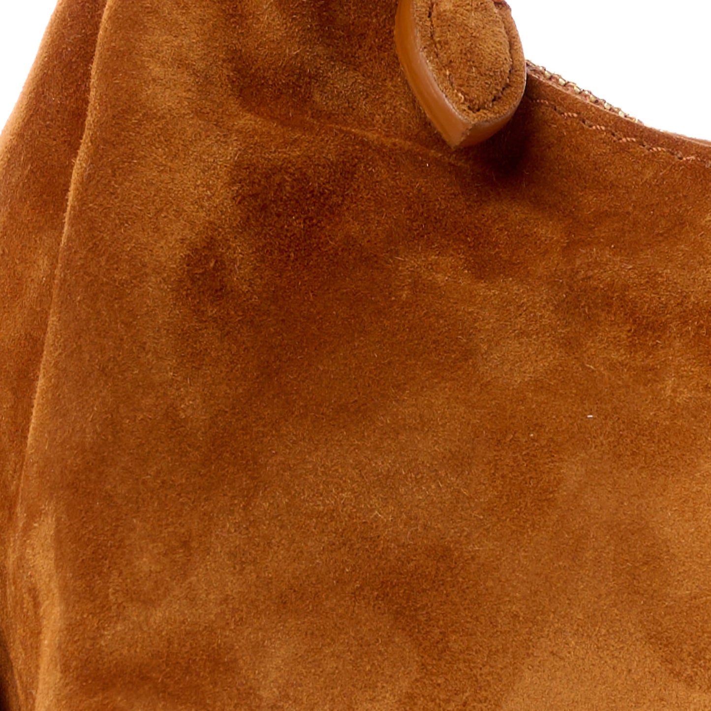 Suede Calfskin Beatrice Small Hobo Caramel