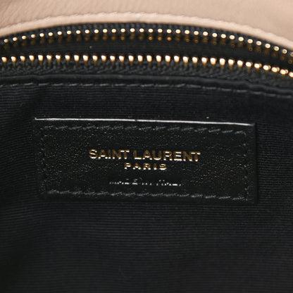 Saint Laurent Lambskin Quilted Toy Loulou Puffer Monogram Chain Satchel Nude Powder 5 of 9