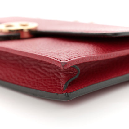 Gucci Dollar Calfskin Interlocking G Chain Wallet Red 10 of 11