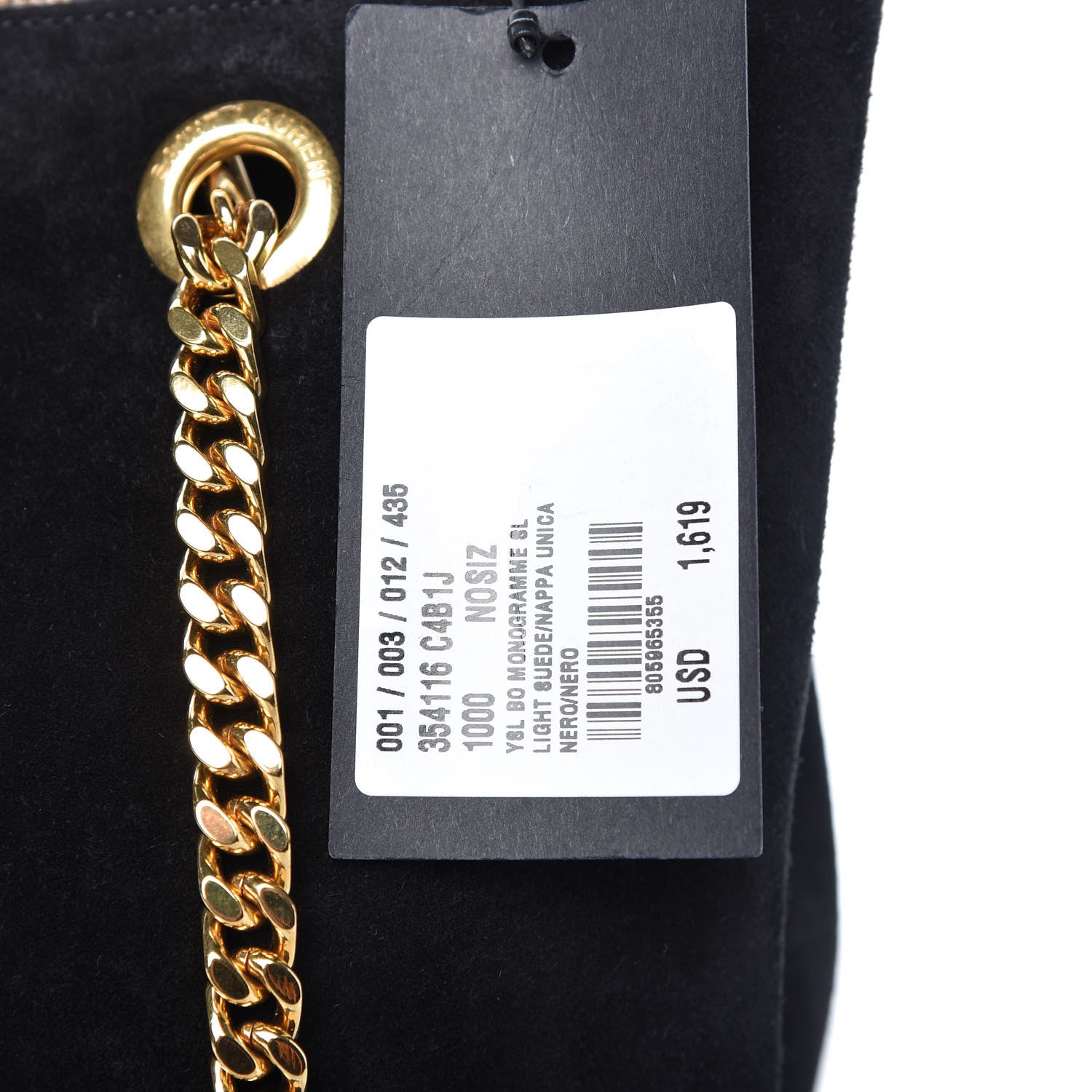 Saint Laurent Suede Monogram Cassandre Shopper Black 11 of 11