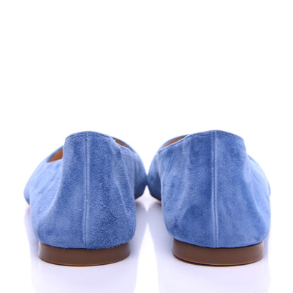 Christian Louboutin Veau Velours Ballalla Pointy Toe Flats 37.5 Jeans 7 of 10