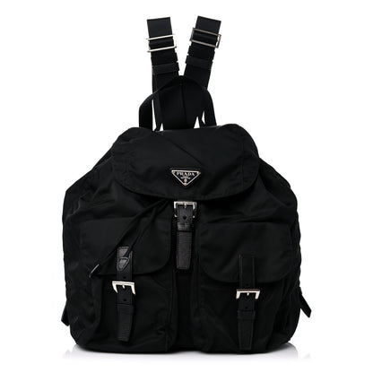 Prada Tessuto Nylon Saffiano Medium Backpack Black 1 of 11