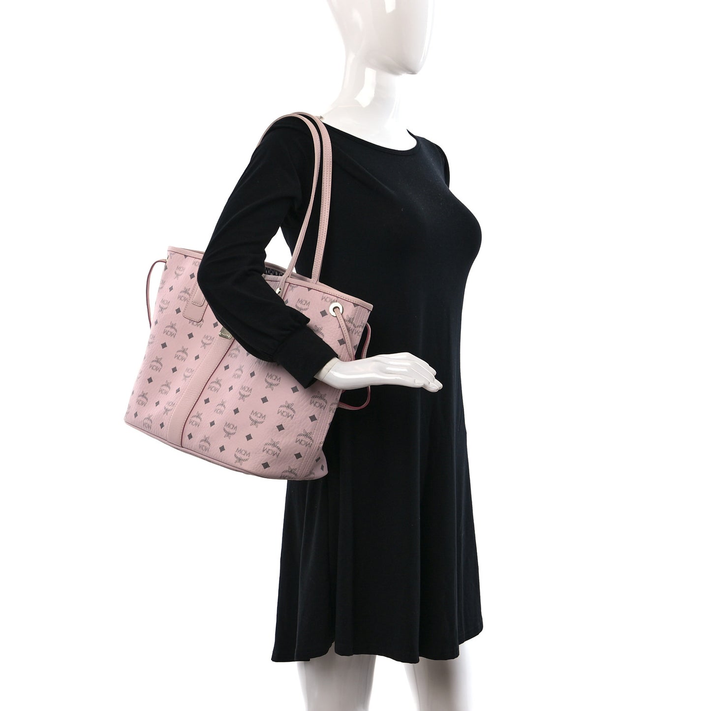 Visetos Medium Liz Reversible Shopper Tote Powder Pink