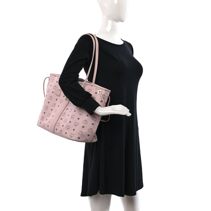 MCM Visetos Medium Liz Reversible Shopper Tote Powder Pink 2 of 16