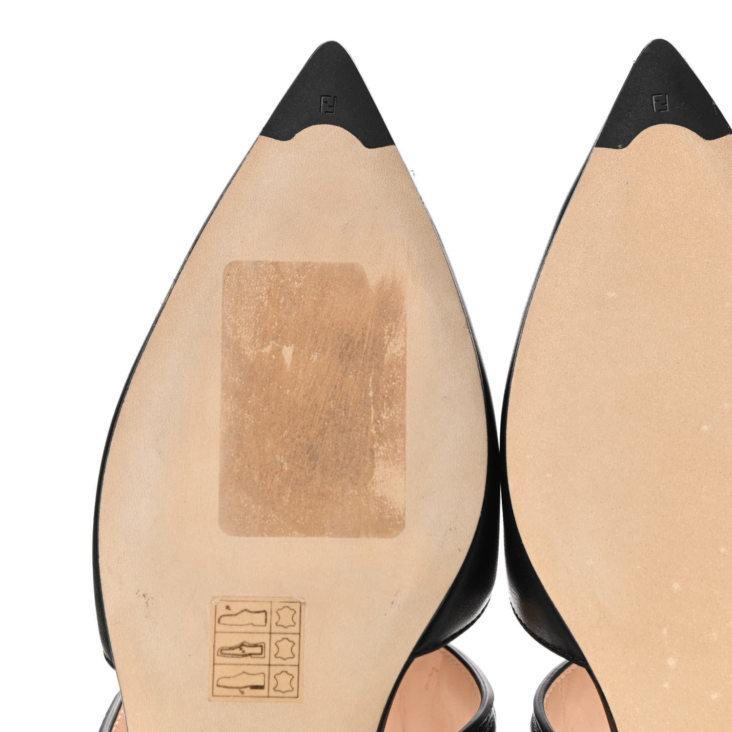 Fendi Nappa FF Embossed Flat Mules 37 Black 7 of 9