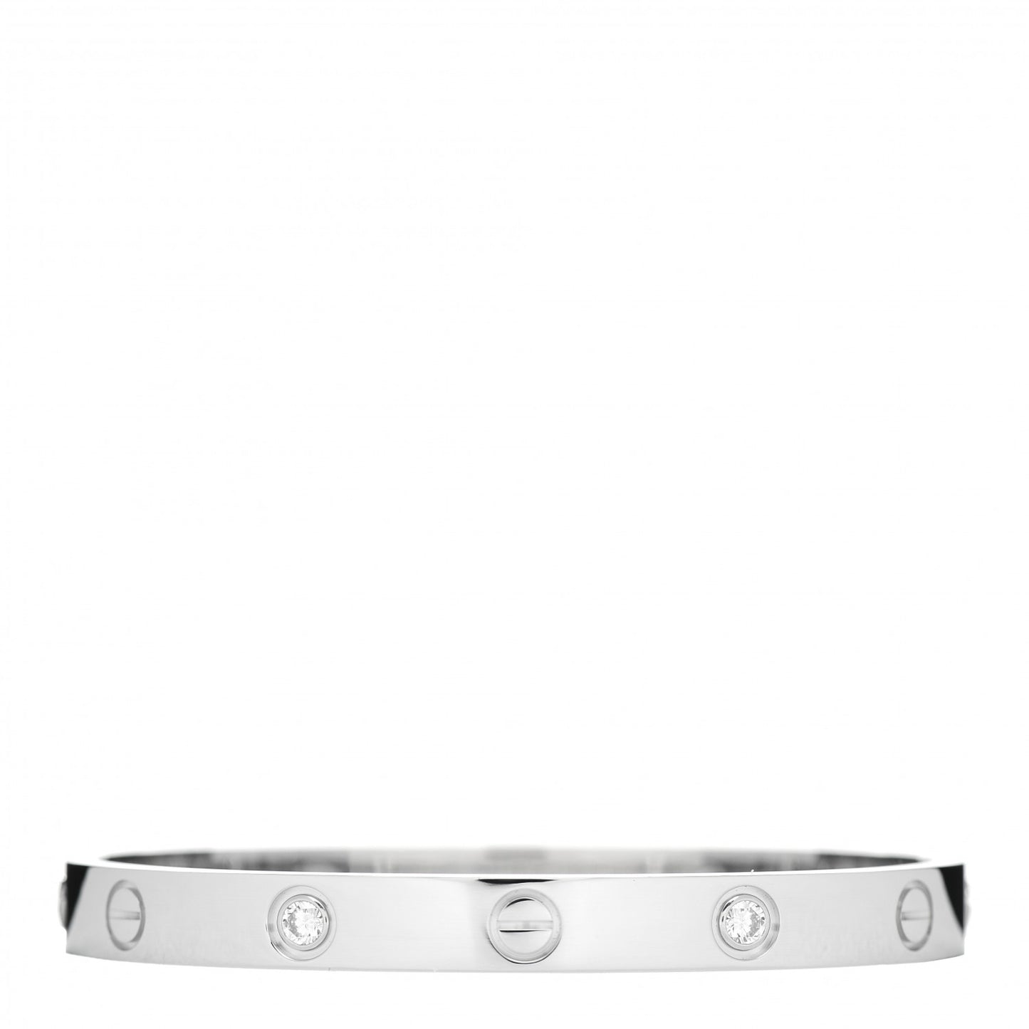 18K White Gold 4 Diamond LOVE Bracelet 16