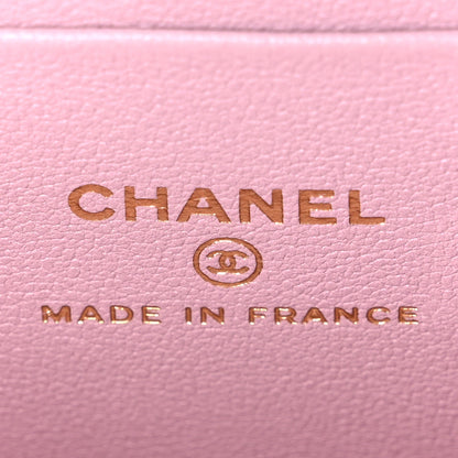 Chanel Lambskin Quilted Small Top Handle Vanity Case With Chain Light Pink 6 of 12