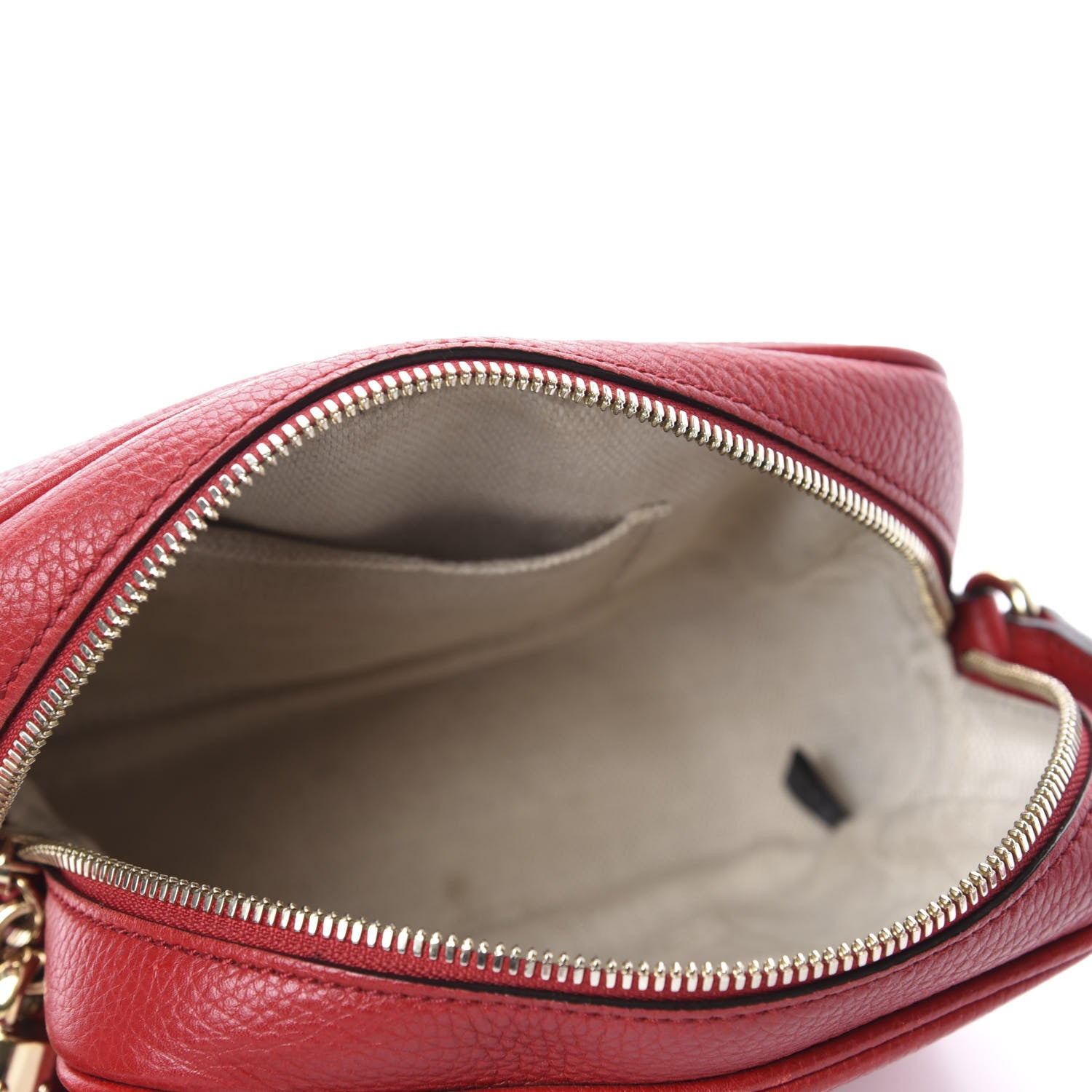 Gucci Pebbled Calfskin Small Soho Disco Bag Tabasco Red 5 of 12