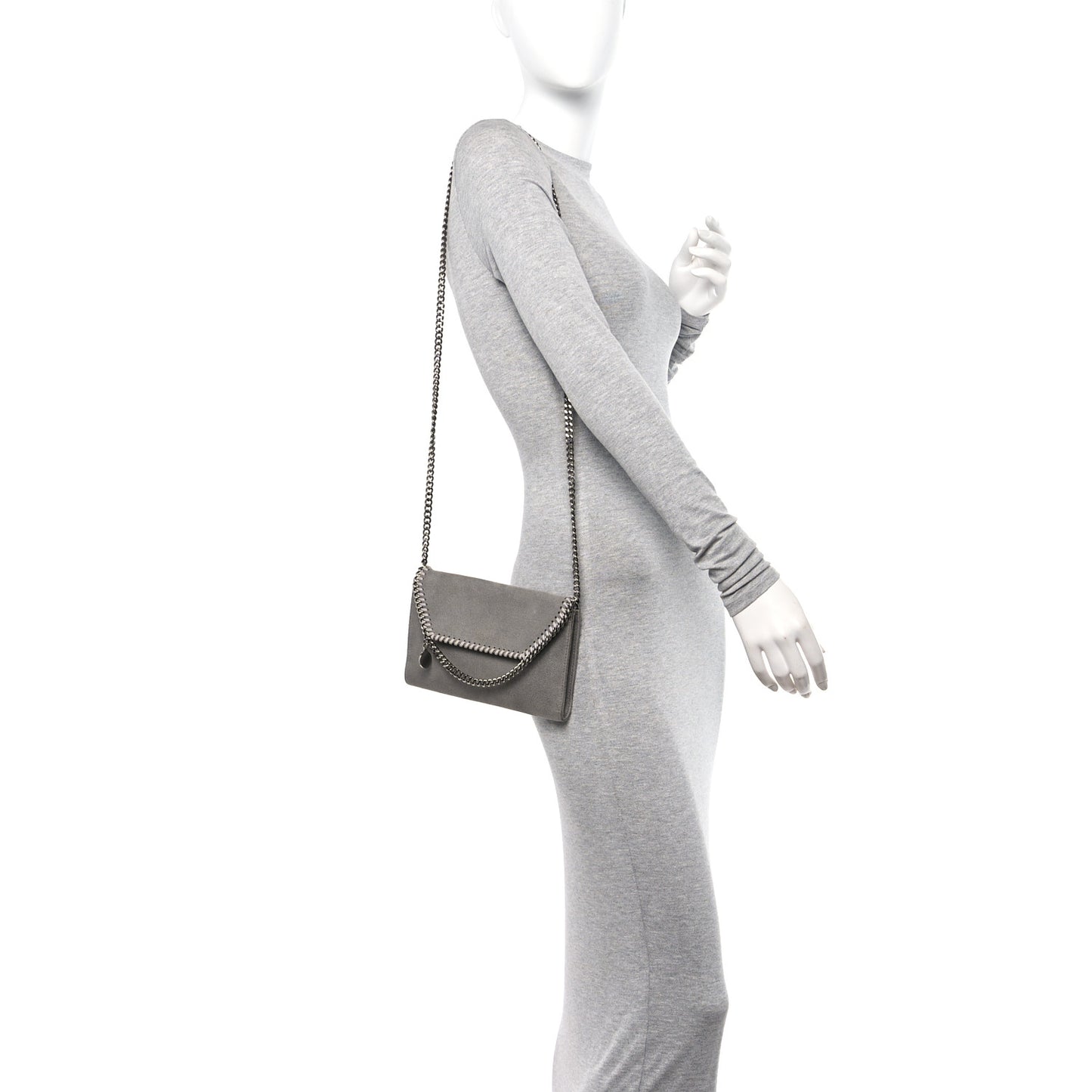 Shaggy Deer Falabella Wallet Crossbody Bag Grey