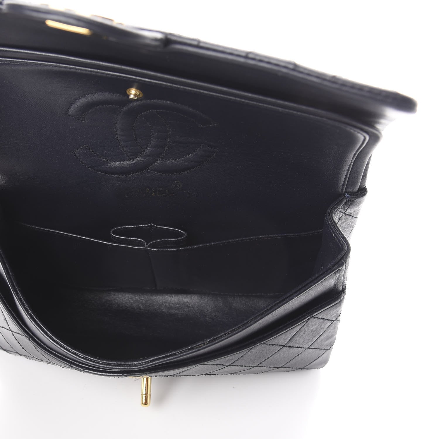 Chanel Lambskin Quilted Medium Double Flap Black 4 of 9