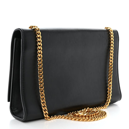 Saint Laurent Calfskin Crystal Medium Monogram Kate Satchel Black 3 of 11