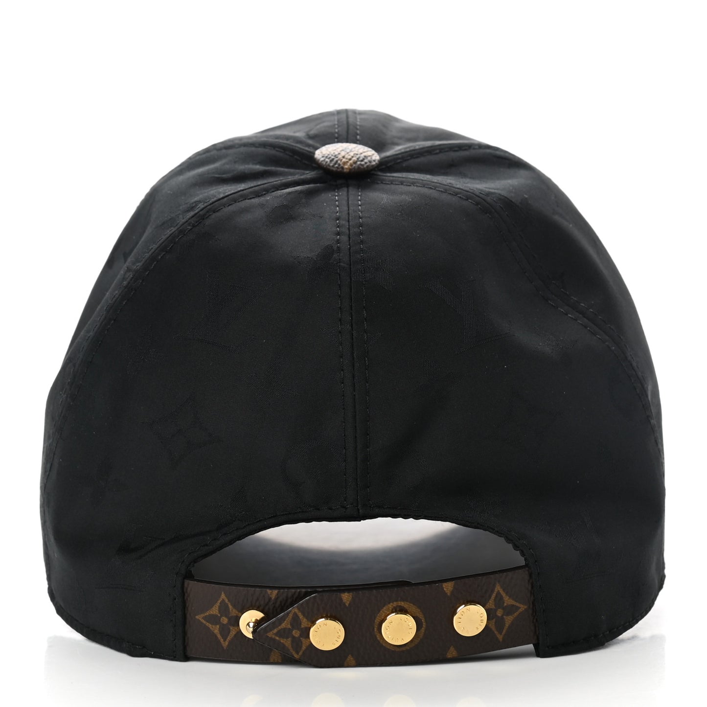 Polyester Silk Monogram LV Get Ready Cap L Black