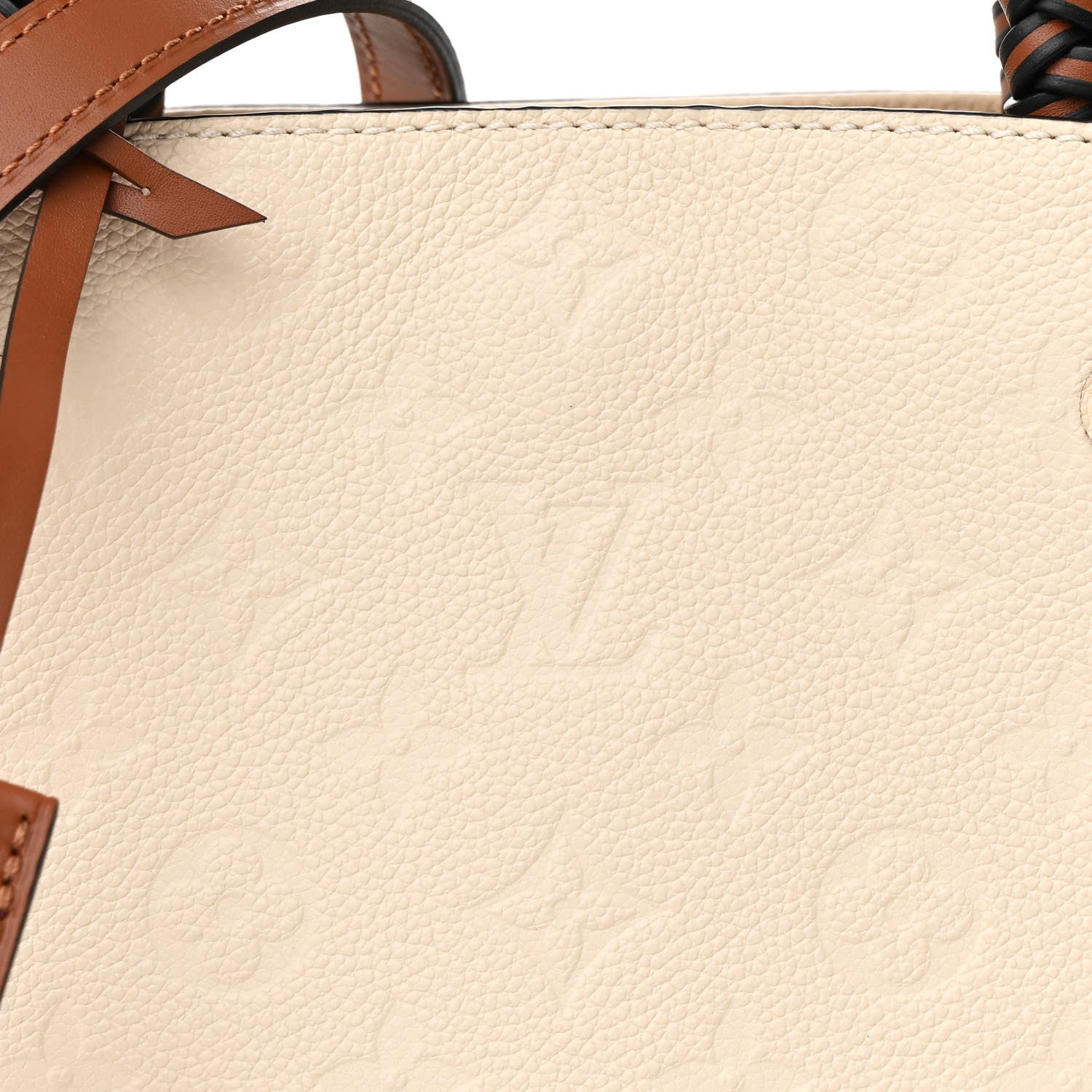 Louis Vuitton Empreinte Braided Montaigne MM Creme Beige Caramel 9 of 11
