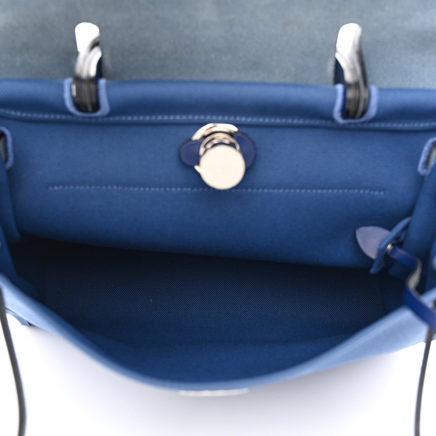 Hermes Military Toile Vache Hunter Herbag Zip PM 31 Deep Bleu Bleu Indigo 6 of 12