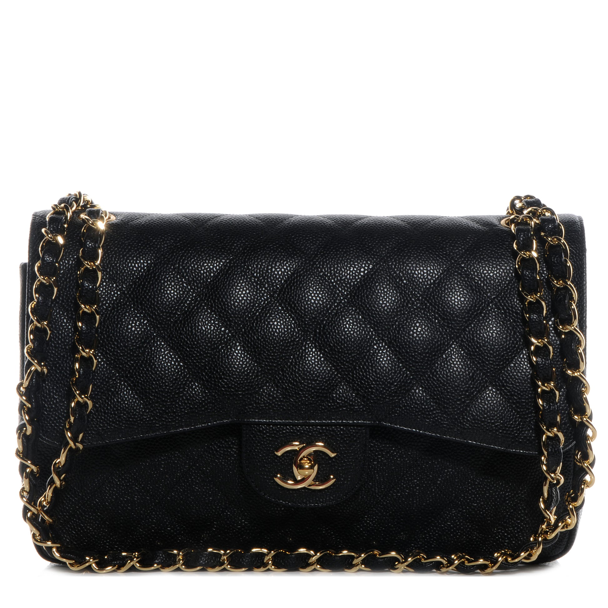 Chanel Caviar Quilted Jumbo Double Flap Black 1 of 9