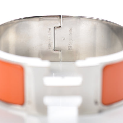 Hermes Enamel Wide Clic Clac H Bracelet PM Orange 4 of 6