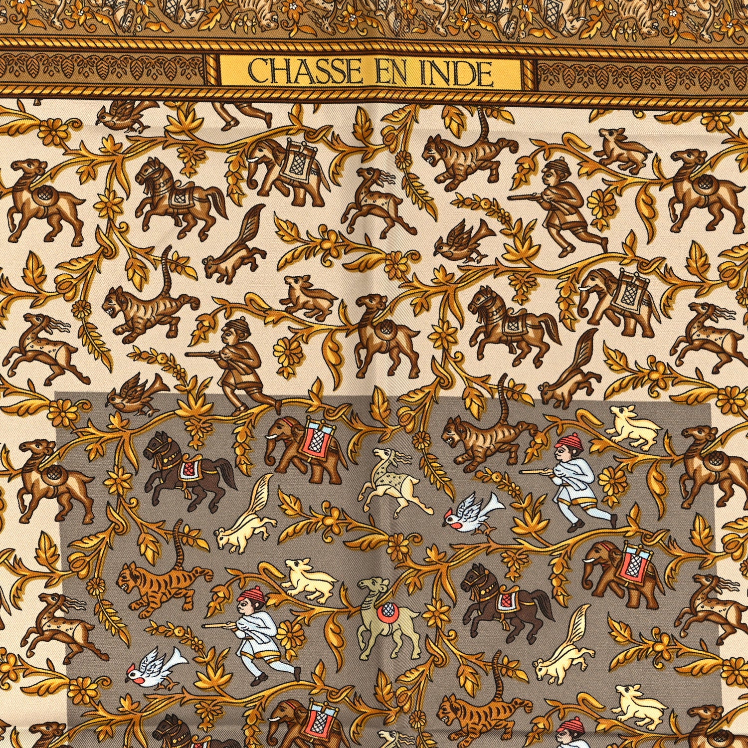 Hermes Silk Chasse En Inde Scarf 90 4 of 4