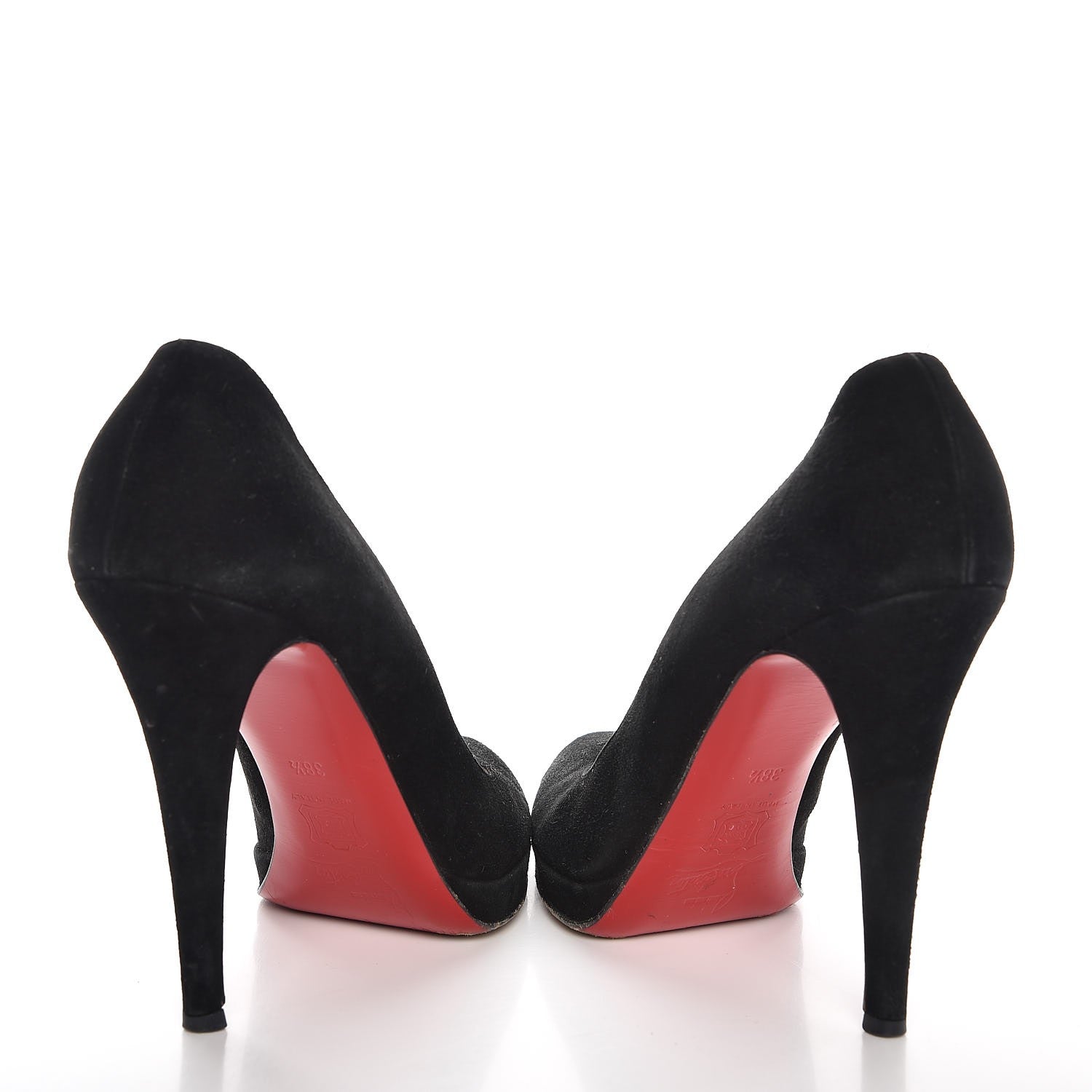 Christian Louboutin Suede Pumps 38.5 Black 6 of 9