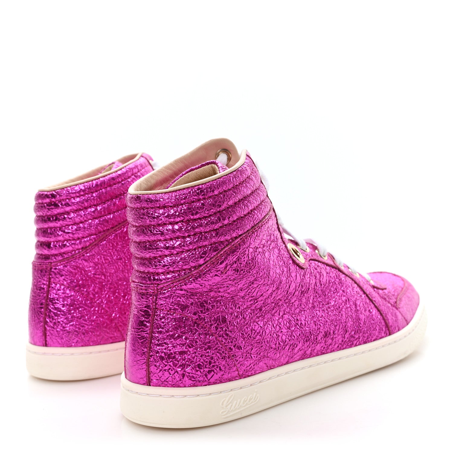 Gucci Galassia Womens High Top Sneakers 36.5 Fuxia 5 of 10