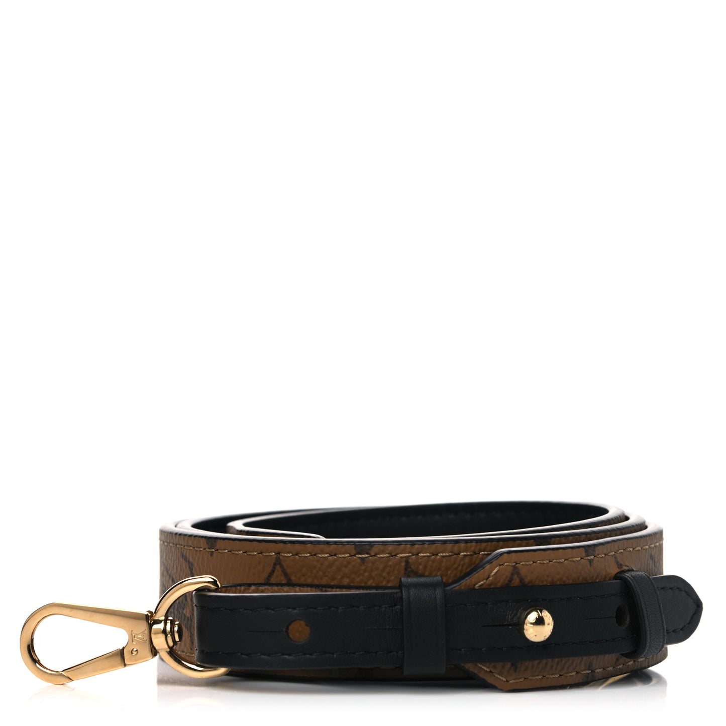 Reverse Monogram Bandouliere Shoulder Strap XL Black